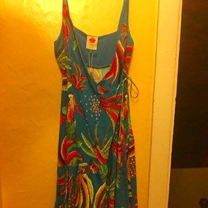 Farm Rio Blue Banana Wrap Dress